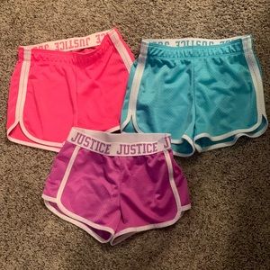 Justice mesh shorts - size 6/7 and 8